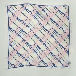 Brass‎ Plum Square Scarf Pastel White Yellow Pink Blue Abstract Plaid Polyester